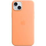 Orange Cases Apple Silicone Case with MagSafe for iPhone 15 Plus