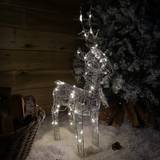 Silver Christmas Lamps Samuel Alexander 80cm Battery Operated Wire Reindeer Christmas Lamp