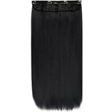 Black Clip-On Extensions Lullabellz Thick 24" 1 Piece Straight Clip In Hair Extensions - Jet Black