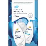 Softening Gift Boxes & Sets Dove Time to Nourish Body Wash 2pcs Gift Set Her With Puff