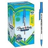 Paper Mate Kilometrico Kugelschreiber lange Schreibdauer mittlerer Spitze 1,0 mm blaue Tinte 80% recyceltes Plastik 50 Stück