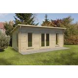 Forest Garden Small Cabins Forest Garden 6.0m 3.0m Log Cabin Double Plus (Building Area )
