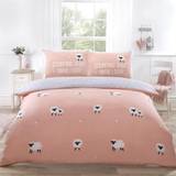 Polyester Bed Set Rapport Pink Home Bedding 180 TC Counting Sheep Cover