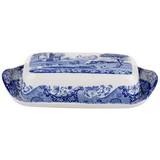 With Handles Butter Dishes Spode Blue Italian Butter Dish