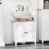 White Tall Bathroom Cabinets kleankin Bathroom Pedestal Sink