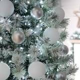 White Christmas Trees Festive 7ft Glow-Worm Lights 1000 Christmas Tree