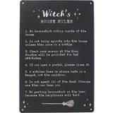 Wall Decor on sale Something Different Homeware Witch's House Rules Metal Sign Wall Decor