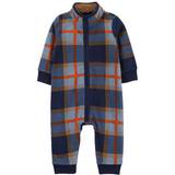 Checkered Jumpsuits Carter's Baby Plaid Zip-Up Fleece Jumpsuit - Navy