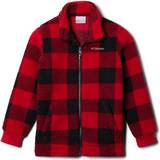XS Fleece Garments Columbia Boys' Rugged Ridge II Full Zip Sherpa- BlackRedPlaid