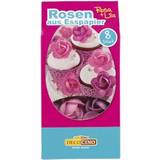 Oblaten-Rosen rosa/lila Tortenaufleger