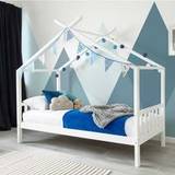 CrazyPriceBeds Charlie Kids White Wooden House - Single