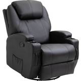 Black Armchairs Homcom 8-Point Recliner Chair Armchair 109cm