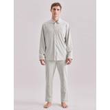 Green - Men Pyjamas Seidensticker Loungewear Pyjama, durchgeknöpft