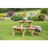 Round Garden Table Zest Wooden Katie 4-Seater Outdoor Side Table