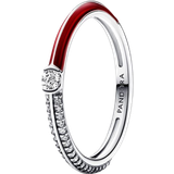 Pandora Jewellery Pandora Me Pavé & Dual Ring - Silver/Red/Transparent