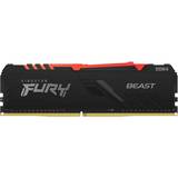 8 GB - DDR4 RAM Memory Kingston FURY Beast RGB DDR4 3200MHz 8GB (KF432C16BBA/8)