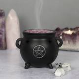 Black Candlesticks Pentagram Cauldron Incense Cone Candlestick