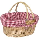 Cotton Lined Swing Handle Shopping Basket