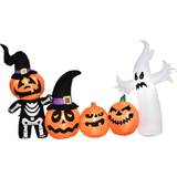 Homcom 8.5' Inflatable Halloween Ghost Family Outdoor Decoration LED