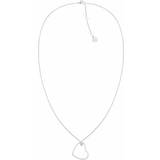 Tommy Hilfiger Heart Necklace - Silver/Transparent