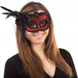 Eye Masks Bristol Novelty Red/Side Feather H/B