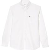 Men Shirts Lacoste Men's Woven Oxford Shirt White/001 White