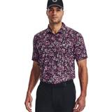 Tops Under Armour Men's Playoff 3.0 Printed Polo Black Rebel Pink Black