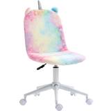 Multicoloured Furniture Vinsetto Fluffy Unicorn Office Chair 88cm