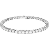Bangles Bracelets Swarovski Matrix Tennis Bracelet - Silver/Transparent