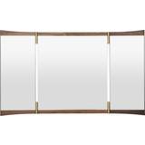 GUBI Vanity 3 Walnut-brass Wall Mirror