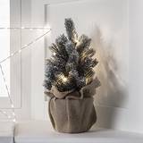 White Christmas Trees Lit Artificial Frosted Mini Decoration Christmas Tree