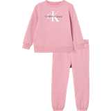 Elastane Tracksuits Children's Clothing Calvin Klein Jeans Children's set Pink
