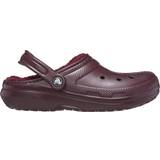 Purple Outdoor Slippers Crocs unisex Classic Lined Dark Cherry