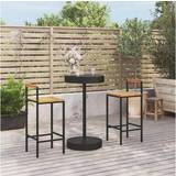 Rattan Outdoor Bar Sets Garden & Outdoor Furniture vidaXL 3 Poly Rattan&Solid
