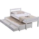 White Extendable Beds Kid's Room Humza Amani Captain Bed with Trundle & Drawers 38.6x80.7"