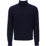Knitted Sweaters - Men Jumpers Ami Paris Tonal De Coeur Turtleneck Sweater - Blue