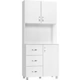 Cabinets on sale Homcom Tall Style Free Standing Kitchen Storage Cabinet