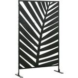 Steel Side Awnings OutSunny Privacy Screen with Stand Ground Stakes, 6.5FT Garden Pool