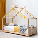 CrazyPriceBeds Canopy House Frame Solid Pine Single 3Ft