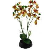 Yellow Artificial Plants Leaf 43Cm Pink Orchid In Ceramic Artificial Plant