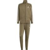 Adidas Men Jumpsuits & Overalls on sale adidas Sportswear Basic Stripes Fleece Tracksuit Green Regular Man