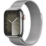 Apple Wearables Apple Watch SeriesÂ 9 Cellular 41mm Silver Stainless Steel Case with Silver Milanese Loop