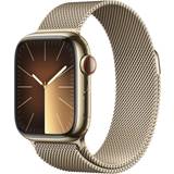 Wearables Apple Watch SeriesÂ 9 Cellular 41mm Gold Stainless Steel Case with Gold Milanese Loop