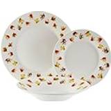 Porcelain Plate Sets Versa Tableware Fruits Plate Sets 18pcs