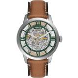 Fossil automatic mens Fossil Gents Townsman Automatic Brown Leather