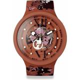 Swatch Wrist Watches Swatch Camoflower Cotton Red SB05C100
