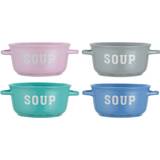 Blue Soup Bowls Waterside Set of 4 Handled Soup Bowl