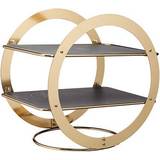 Marble Chopping Boards Artesa 2-Tier Geometric Brass-Finished Stand Chopping Board