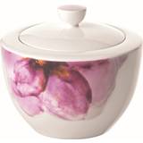 Pink Sugar Bowls Villeroy & Boch Rose Garden Porcelain Sugar bowl