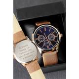 Watches Freemans Personalised Rose Gold with Brown Other
